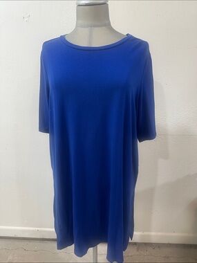 Eileen Fisher Cobalt Blue Short-Sleeve Tunic